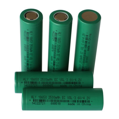 Pin 3,6 Volt 2500mah 18650 có thể tái chế Mật độ năng lượng cao có thể sạc lại