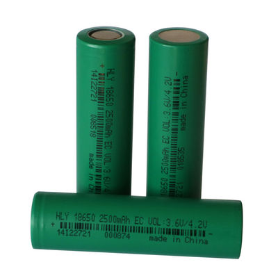 Pin năng lượng mặt trời có thể sạc lại tùy chỉnh 2500mAh 3.6V Pin điện 18650