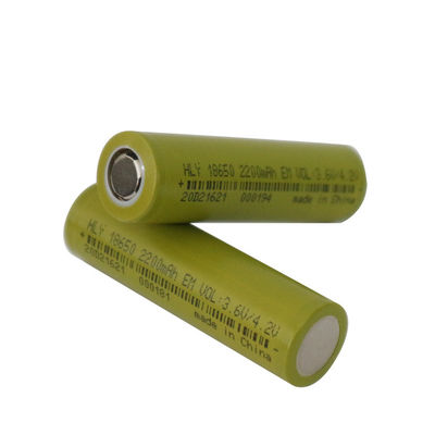 Tế bào pin sạc Lithium Ion có thể sạc lại hình trụ 3.6V 2200mah 18650