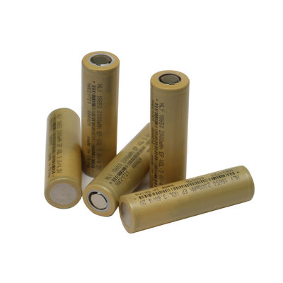 Pin Li Ion tốc độ cao có thể sạc lại hình trụ 2000mAh 18650 RoHS cho dụng cụ điện