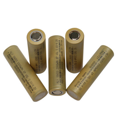 Hình trụ Lithium Ion 18650 Pin 3.6 v 2000mah có thể sạc lại FCC
