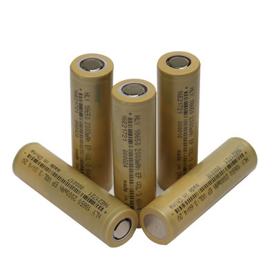 Hình trụ Lithium Ion 18650 Pin 3.6 v 2000mah có thể sạc lại FCC