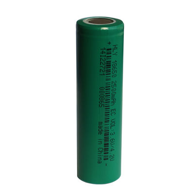 Pin 3,6 Volt 2500mah 18650 có thể tái chế Mật độ năng lượng cao có thể sạc lại