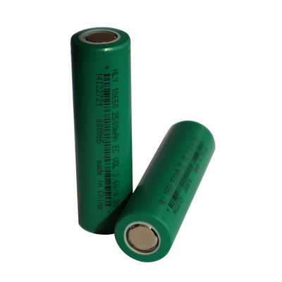 Pin 3,6 Volt 2500mah 18650 có thể tái chế Mật độ năng lượng cao có thể sạc lại