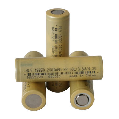 KC 3.6 Volt 2000mah Pin Lithium 18650 Pin xả cao trên cùng phẳng 500 lần