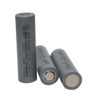 Dung lượng cao 0.5C 2600mah 18650 Pin 3.6V Vòng đời dài