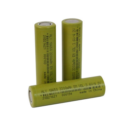 EN62133 18650 3.6V 2200mAh Pin năng lượng mặt trời có thể sạc lại cho đèn pin Led