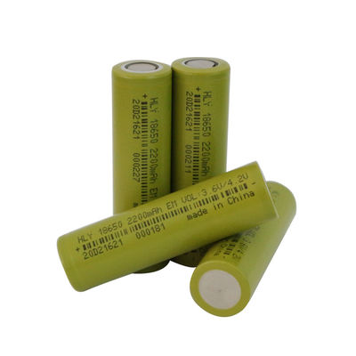 500 chu kỳ Pin 18650 Lithium 2200 mah 3.7 V Tế bào có thể sạc lại Tốc độ cao
